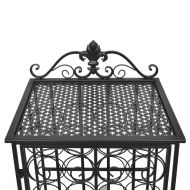 Метална стойка за вино с врата за 28 бутилки