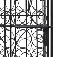 Метална стойка за вино с врата за 28 бутилки