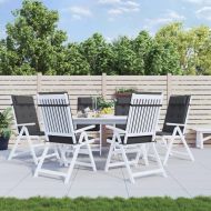 Възглавници за столове с облегалка 6 бр антрацит Оксфорд плат