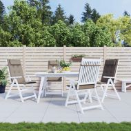 Възглавници за стол с висока облегалка 4 бр таупе Оксфорд плат