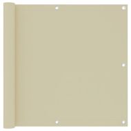 Балконски параван, кремав, 90x300 см, плат оксфорд