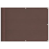 Балконски параван кафяв 75x1000 см 100% полиестер оксфорд