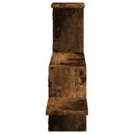 Стенен рафт, опушен дъб, 104x15x49 см, инженерно дърво