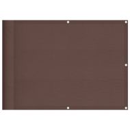 Балконски параван кафяв 75x800 см 100% полиестер оксфорд