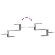 Стенен рафт, бетонно сив, 104x15x49 см, инженерно дърво