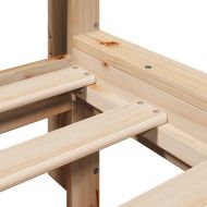 Легло с етажерка за книги, без матрак, 150x200 см, бор масив