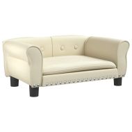 Кучешко легло, Кремаво , 70x45x30 см, изкуствена кожа