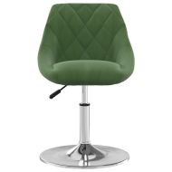Въртящи се трапезни столове, 2 бр, тъмнозелени, кадифе
