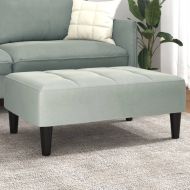 Табуретка, светлосива, 77x55x31 см, кадифе