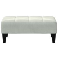 Табуретка, светлосива, 77x55x31 см, кадифе