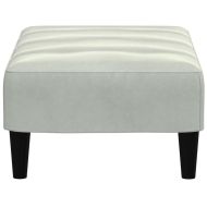 Табуретка, светлосива, 77x55x31 см, кадифе