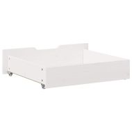 Чекмеджета за под легло 2 бр бели 75x55x17 см бор масив