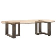 Крака за масичка за кафе, Т-образни, 2 бр., черни, 50x25x(30-31) см, стомана