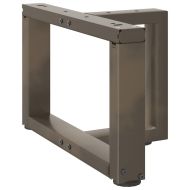 Крака за масичка за кафе, Т-образни, 2 бр., черни, 40x25x(30-31) см, стомана