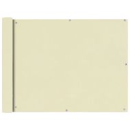 Балконски екран от оксфорд плат, 90x400 см, кремав