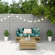 Градински комплект диван от 3 части, импрегниран бор