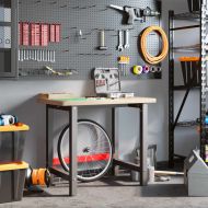 Работна маса, 100x60x83 см, масивна дървесина дъб, правоъгълна