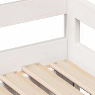 Дневно легло с уширение и чекмеджета без матрак бял 90x190 см