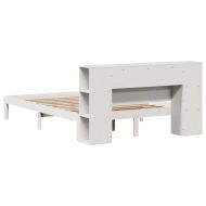 Легло с етажерка за книги, без матрак, 160x200 см, бор масив