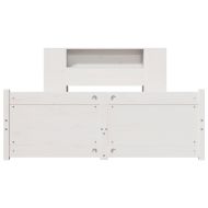 Легло с етажерка за книги, без матрак, 140x200 см, бор масив