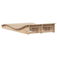 Шезлонг, 205x110x31,5 см, борово дърво масив