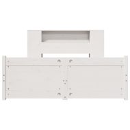 Легло с етажерка за книги, без матрак, 160x200 см, бор масив