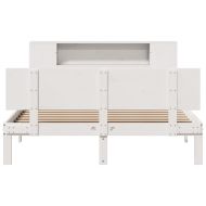 Легло с етажерка за книги, без матрак, 120x190 см, бор масив