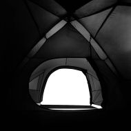 Куполна къмпинг палатка 4 души бял затъмняващ плат водоустойчив