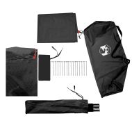 Куполна къмпинг палатка 4 души бял затъмняващ плат водоустойчив