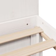 Легло с етажерка за книги, без матрак, 140x190 см, бор масив