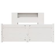 Легло с етажерка за книги, без матрак, 120x200 см, бор масив