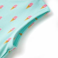 Детска рокля с шнур, светла мента, 140