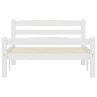 Рамка за легло, бяла, бор масив, 100х200 см