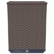 Кашпи, 2 бр, Кафяви, 30x30x37 см, полипропилен