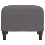 Табуретка, сива, 60x50x41 см, изкуствена кожа