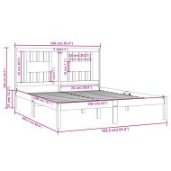Рамка за легло, бор масив, 160х200 см