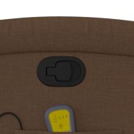 Изправящ масажен реклайнер стол, кафяв, текстил