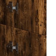 Висок шкаф, опушен дъб, 60x35x180 см, инженерно дърво