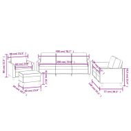 Комплект дивани от 4 части, с възглавници, сив, изкуствена кожа