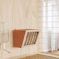 Хранилка за сено за зайци 25x18,5x20,5 см масивна ела