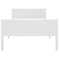 Рамка за легло, бор масив, бяла, 90x200 cм