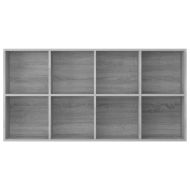 Библиотека/бюфет, сив сонома, 66x30x130 см, инженерно дърво