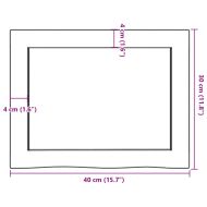 Стенен рафт, 40x30x(2-4) см, необработен масивен дъб