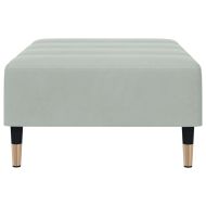 Табуретка, светлосива, 77x55x31 см, кадифе