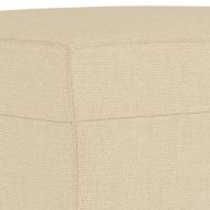 Комплект дивани от 4 части с възглавници, кремав, плат