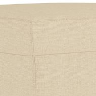 Комплект дивани от 4 части с възглавници, кремав, плат