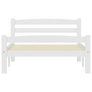 Рамка за легло, бяла, бор масив, 90x200 cм