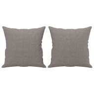 Комплект дивани 4 части с възглавници таупе текстил