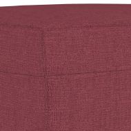 Комплект дивани от 4 части с възглавници, виненочервен, плат