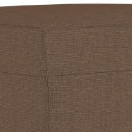 3-местен диван с табуретка, кафяв, 180 см, плат